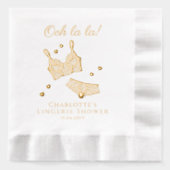 ランジェリーパーティーブライダルシャワーバチェロレッテ 箔ナプキン (正面)