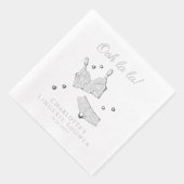 ランジェリーパーティーブライダルシャワーバチェロレッテ 箔ナプキン (右)