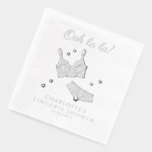 ランジェリーパーティーブライダルシャワーバチェロレッテ 箔ナプキン (左)