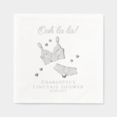 ランジェリーパーティーブライダルシャワーバチェロレッテ 箔ナプキン (正面)