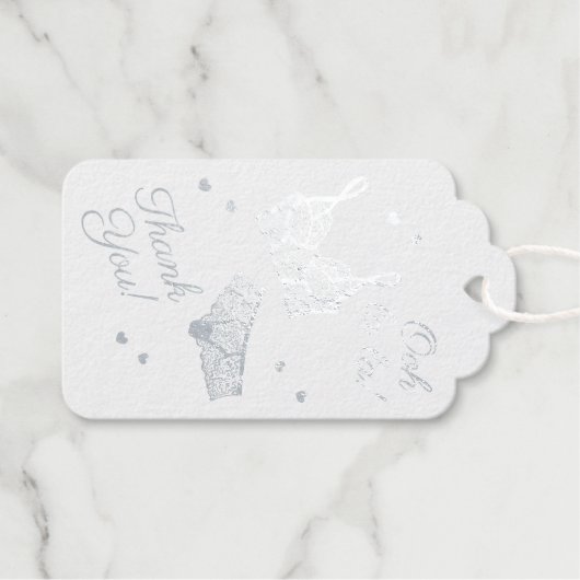 ランジェリーパーティーブライダルシャワーパンティパーティーありがとう ギフトタグ (正面 (横))