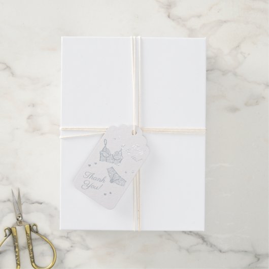 ランジェリーパーティーブライダルシャワーパンティパーティーありがとう ギフトタグ (麻糸付属)