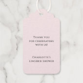 ランジェリーパーティーブライダルシャワーパンティパーティーありがとう ギフトタグ (裏面)
