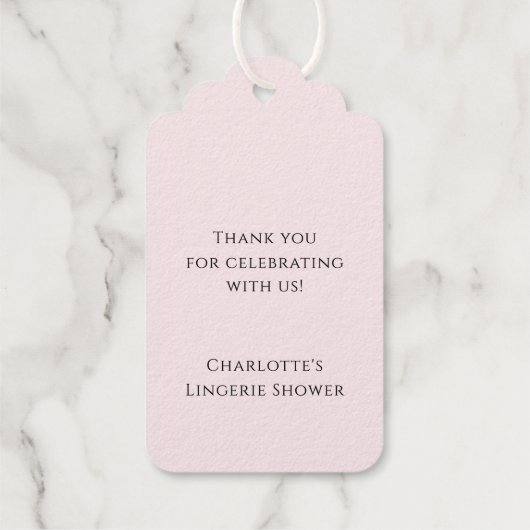 ランジェリーパーティーブライダルシャワーパンティパーティーありがとう ギフトタグ (裏面)