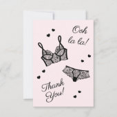 ランジェリーパーティーブライダルシャワーパンティパーティーありがとう サンキューカード (正面)