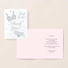 ランジェリーパーティーブライダルシャワーパンティパーティーありがとう 箔カード