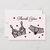 ランジェリーパーティーブライダルシャワー写真ありがとう サンキューカード (正面)