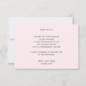 ランジェリーパーティーブライダルシャワー写真ありがとう サンキューカード (裏面)