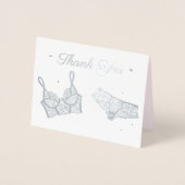 ランジェリーパーティーブライダルシャワー写真ありがとう 箔カード (正面)