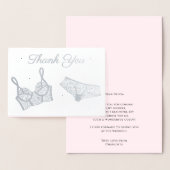 ランジェリーパーティーブライダルシャワー写真ありがとう 箔カード (ディスプレー)