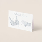 ランジェリーパーティーブライダルシャワー写真ありがとう 箔カード (正面)