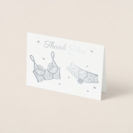 ランジェリーパーティーブライダルシャワー写真ありがとう 箔カード