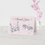 ランジェリーパーティーブライダルシャワー写真ありがとう 箔シーズンカード (蘭)