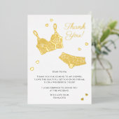 ランジェリーパーティーブライダルシャワー写真ありがとう 箔シーズンカード (立ち正面)