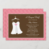 ランジェリーパーティーブライダルシャワー招待 招待状 (正面/裏面)