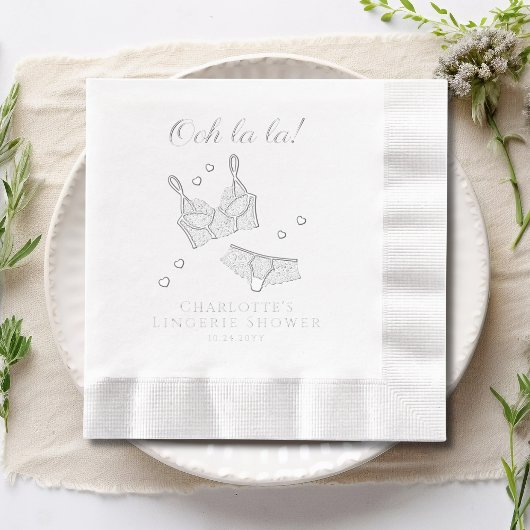 ランジェリーパーティー ブライダルシャワー バチェロレッテパーティー 箔ナプキン