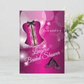 ランジェリーピンクブライダルシャワーパーティー 招待状 (スタンド正面)