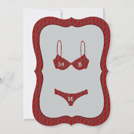 ランジェリーファンシーシャワー招待状 招待状 (裏面)