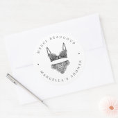 ランジェリーフランスのシャワーサンキュー ラウンドシール (封筒)