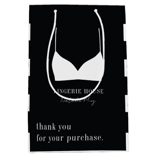 ランジェリーブティックをご利用いただきありがとうございます ミディアムペーパーバッグ (正面)