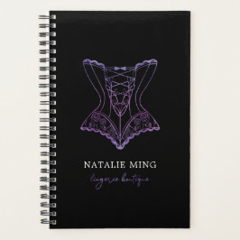 ランジェリーブティックロゴパープルグリッタープランナー プランナー手帳