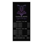 ランジェリーブティックロゴ情報または価格 ラックカード (正面)