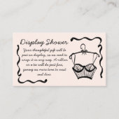 ランジェリーブライダルシャワーの波形のスケッチ表示シャワー エンクロージャーカード (正面)