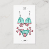 ランジェリーブライダルシャワーサイズ挿入 エンクロージャーカード (正面)