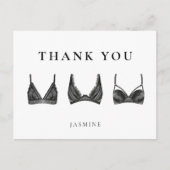ランジェリーブライダルシャワーサンキューカード ポストカード (正面)