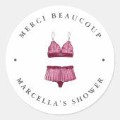 ランジェリーブライダルシャワーサンキュービター ラウンドシール (正面)