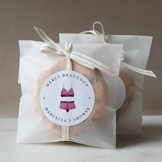 ランジェリーブライダルシャワーサンキュービター ラウンドシール