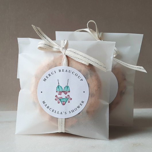 ランジェリーブライダルシャワーサンキュービター ラウンドシール