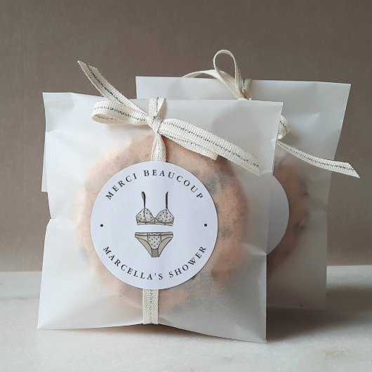 ランジェリーブライダルシャワーサンキュービター ラウンドシール