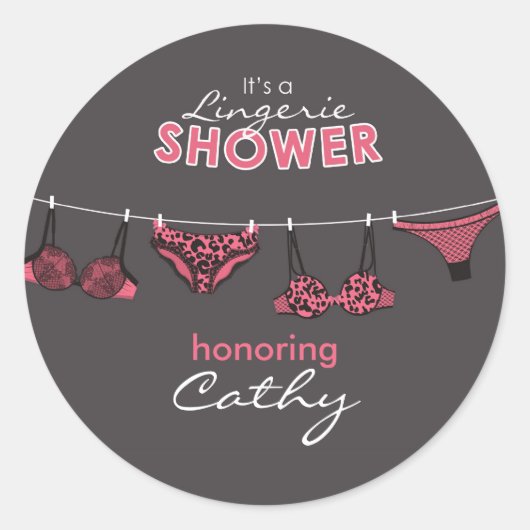 ランジェリーブライダルシャワーシール ラウンドシール (正面)