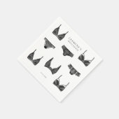 ランジェリーブライダルシャワーバチェロレッテパンティパターン スタンダードカクテルナプキン (角)