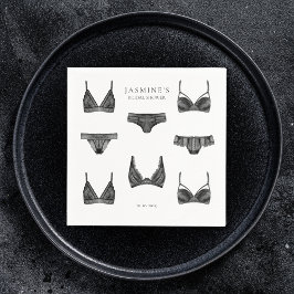 ランジェリーブライダルシャワーバチェロレッテパンティパターン スタンダードカクテルナプキン