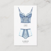 ランジェリーブライダルシャワーパンティゲームサイズインサート エンクロージャーカード (正面)