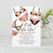 ランジェリーブライダルシャワーパンティバチェロレッテイン 招待状 (スタンド正面)