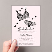 ランジェリーブライダルシャワーパンティバチェロレッテ アクリル招待状 (インサイチュ (ポータブル))