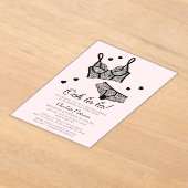 ランジェリーブライダルシャワーパンティバチェロレッテ アクリル招待状 (レイダウン)