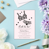 ランジェリーブライダルシャワーパンティバチェロレッテ アクリル招待状 (インサイチュ (ウェディング))