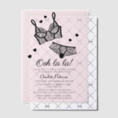 ランジェリーブライダルシャワーパンティバチェロレッテ ベラム紙招待状 (オフセット (招待状))