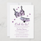 ランジェリーブライダルシャワーパンティバチェロレッテ 招待状 (正面)