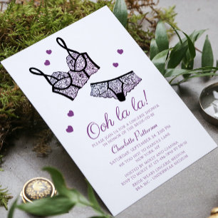 ランジェリーブライダルシャワーパンティバチェロレッテ 招待状