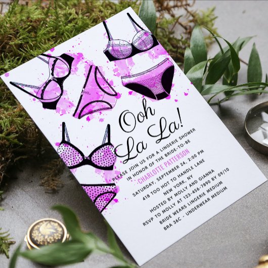 ランジェリーブライダルシャワーパンティバチェロレッテ 招待状