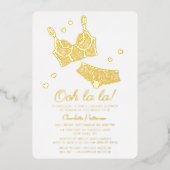 ランジェリーブライダルシャワーパンティバチェロレッテ 箔招待状 (正面)