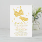 ランジェリーブライダルシャワーパンティバチェロレッテ 箔招待状 (立ち正面)