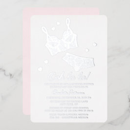 ランジェリーブライダルシャワーパンティバチェロレッテ 箔招待状