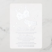 ランジェリーブライダルシャワーパンティバチェロレッテ 箔招待状 (正面)