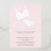 ランジェリーブライダルシャワーパンティバチェロレッテ 箔招待状 (正面)